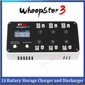 NAUJAS VIFLY WhoopStor 3 V3 6 Uostuose 1S LIPO Baterijos Kroviklis Išleidiklis Saugojimo Funkciją FPV Tinywhoop 4.2 V 4.35 V BT2.0 PH2.0