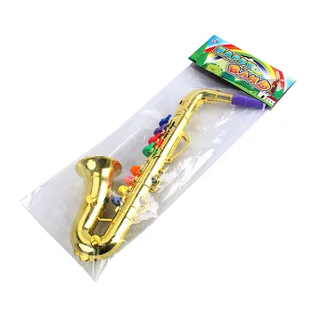 Vaikai Plastiko Trimitas Žaisliniai Muzikos Instrumentai Žaislas Saksofonas 8 Ritmai Trimitas Žaislas Vaikams, Mini Muzikinis Žaislas (Be Balso)