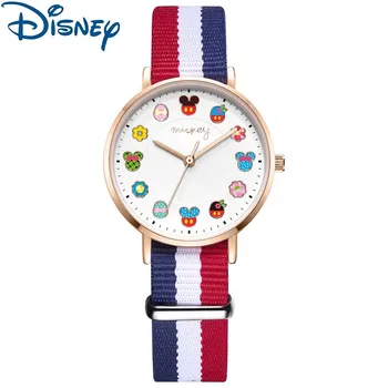 Disney Originalas Moterims Žiūrėti Atsitiktinis Japonijos Kvarco Naujas Laikrodis Micky Mouse Animacinių Filmų Mielas Mielas Panele Studentų Mergaitės Dovana Laikrodis