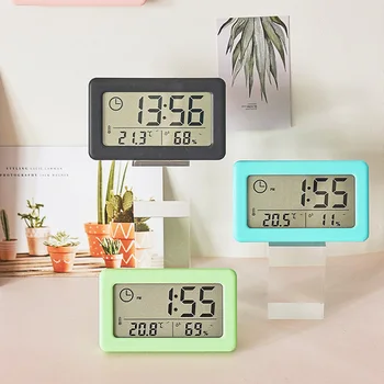 Žadintuvas Temperatūra Drėgnumas LCD Skaitmeninis Ekranas Termometras Nešiojamų Drėgmėmačiu Miegamojo Puošmena Kalendorius