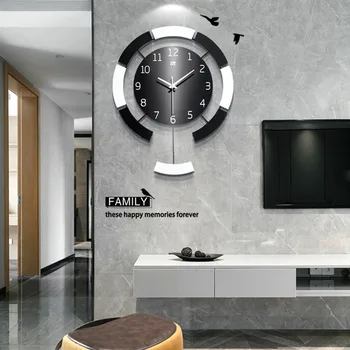 Supasi Sieninis Laikrodis Modernus Dizainas, Medienos Gyvenimo Kambario Sienos Žiūrėti horologe Silent Namų Dekoro