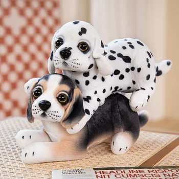 Aukštos Kokybės Modeliavimas Šuo Pliušinis Žaislas Įdaryti Pug Buldogas Haskis Dalmatijos Čihuahua Beagles Gyvas Šuniukas Lėlės Namų Dekoro Dovana