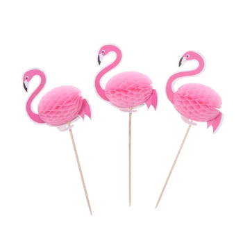 40 Vnt Havajų Dekoro Flamingo Tortas Topper Vestuvių Cupcake Ananasų Bambuko Susitvarko Kūdikių