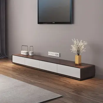 Mažas TV pultai kabineto medinių Grindų Saugojimo Baltos Sienos kabo TV stovas kambarį mueble TV moderno namų baldai MQ50DS