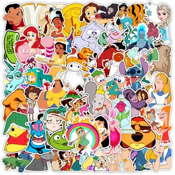 Mixo 50Pcs Disney Animacinių filmų Lipdukai Riedlentė užrašų knygelė Automobilinis Nešiojamas Bagažo Telefono Grafiti vandeniui Lipdukas Vaikas Žaislai
