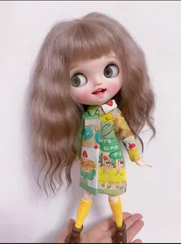 Dviejų dalių Blythe drabužiai, paltai iliustracijos stiliaus Kailis socks1/6 30cm BJD anime mergina (Tinka Pullip,Ob24, Licca)