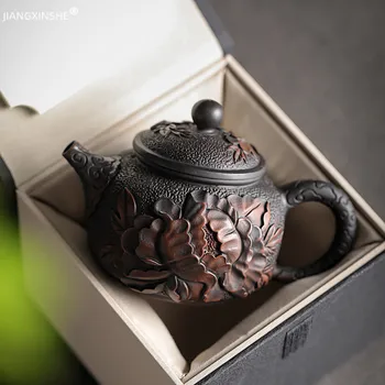 Qingxi Raudonos Keramikos Ranka raižyti Arbatinukas Namų Didelės Keramikos Arbatinukas Vieną Puodą 