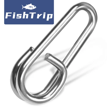 FishTrip Greitai Ovalo Snaps 50~200Pack Nerūdijančio Plieno Žvejybos Masalas, Jungtys, Juoda