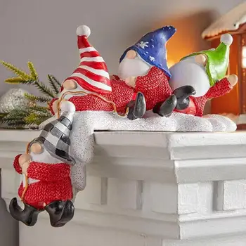 Derva Gnome Ornamentu Sodo Vejos Nykštukai Išorės Dekoro Beveidis Lėlės Ornamentu Kalėdų Nykštukai Skulptūros Dekoro Sodinamoji