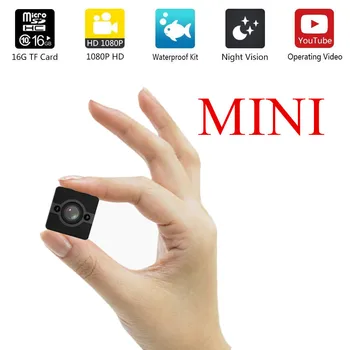SQ12 HD Mini kamera 1080P mažas Plataus Kampo Vandeniui vaizdo kamera, vaizdo Kameros Mini DV vaizdo Sporto Night Visio micro Apsaugos