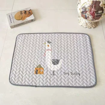 Korėjos stiliaus medvilnė, dygsniuotas buitinių mažas grindų kilimėlis kilimas