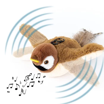 Mojuoti Žvirblis Kačių Žaislai Interaktyvus Paukščių Čiulbėjimo 3 Rūšių Judesiai Touch 
