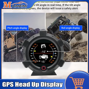 X95 Off-road HUD GPS Inclinometer 4x4 Lygio Pasvirimo Daviklis Automobilio Spidometras Horizontalios Šlaito Metre MPH/KMH Pasvirimo Kampą Kompasas