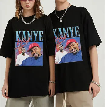2022 Nauja, vyriški T-shirt Hip-Hop Kanye West Derliaus Grafika Tees Negabaritinių Marškinėliai T-shirt Streetwear Viršūnes Vasaros Moterų Drabužiai