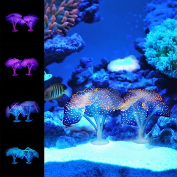 Silikono Žėrintis Dirbtinio Žuvų Bakas Akvariumas Koralų Augalai Po Vandeniu Landcape Ornamentu Žuvų Bakas Akvariumo Dekoras