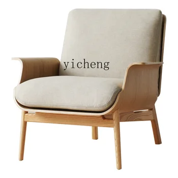 ZC-vietė Sofa-lova, Kėdė Medžio masyvo Laisvalaikio Dizainerio Kėdė Kambarį Audinio Amatų Atlošas Tyrimo Biuro Kėdė