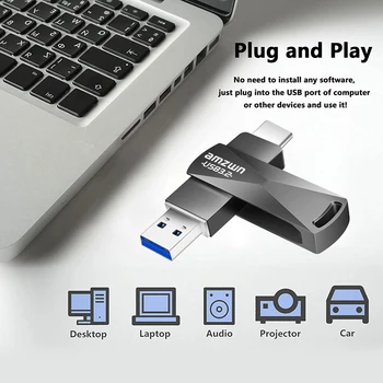 USB3.2 didelės spartos USB Tipo C OTG Shell Gyvenimo Vandeniui Plug and Play Lengvas 250-550MB /s Tablet Notebook