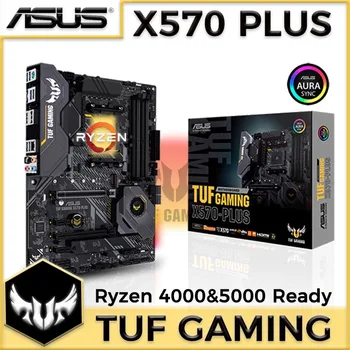 ASUS TUF ŽAIDIMŲ X570 PLIUS pagrindinės Plokštės Lizdą, AM4 AMD Ryzen Procesorių Palaikymas DDR4 3600(OC) Atminties PCIe4.0 M. 2 Slots Mainboard
