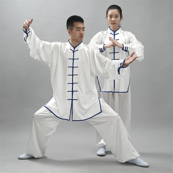 12Colors Kinų Tradicinė Apranga Vyras Moteris Chi Kung Fu Uniformas Wushu Viršuje Kelnės Nustato Mokymo rezultatai Kostiumai