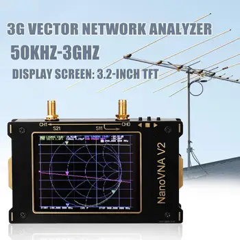 3.2 Colių S-A-A-2 NanoVNA V2 Antenos Analizatorius Trumpųjų 3G Vektoriaus Tinklo Analizatorius HF VHF UHF Priemonė Duplexer Filtras