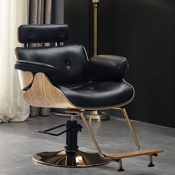 Prabangių Vyrų Barbershop Kėdės Aukščio Recliner Šukuosenų Hidrauliniai Veido Kėdė Aukštos Cadeira Ergonomica Grožio Baldų
