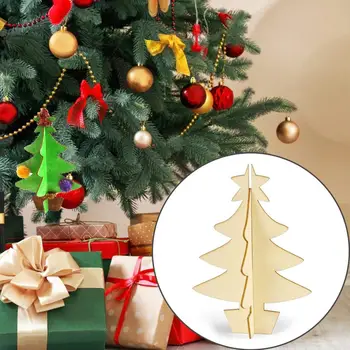 1Set Unikalus Dydžio, Formos Medžio Amatai Patvarus Kalėdų Medžio Žiedus Pasidaryk pats Medinių Kalėdų Papuošalai Dažomas Amatų apdailai