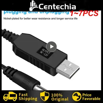 1~7PCS USB DC Maitinimo Kabelis 5V Į 12V Boost Konverteris 8 Adapteriai, USB, DC Jack Įkrovimo Kabelis, skirtas Wifi Router Mini Ventiliatorius
