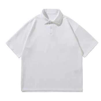 Streetwear Polo Marškinėliai Mens Mados Prarasti Negabaritinių Viršūnes Drabužius Naujas Vasaros Vyrams, Atsitiktinis, Kietas trumpomis Rankovėmis Susegamas Atvartas, T-shirt