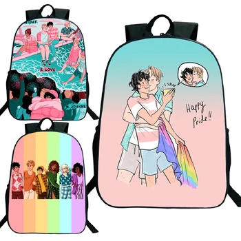 Heartstopper LGBT Kuprinė Vyrams, Paaugliams Nick ir Charlie Animacinių filmų Schoolbags Studentų Anime Kuprinė Moterims, Kuprinės Dovana