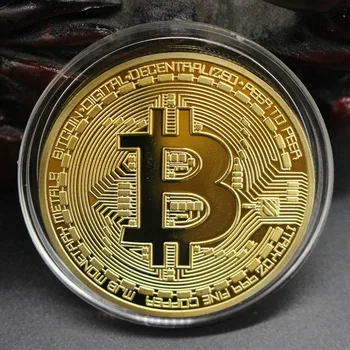 BTC Meno Kūrybos Monetų Metalo 1PCS Dovana, Padengtą Aukso Bitcoints Surinkimo Puikus Antikos Imitacija Suvenyrų Bitcon Kolekcines