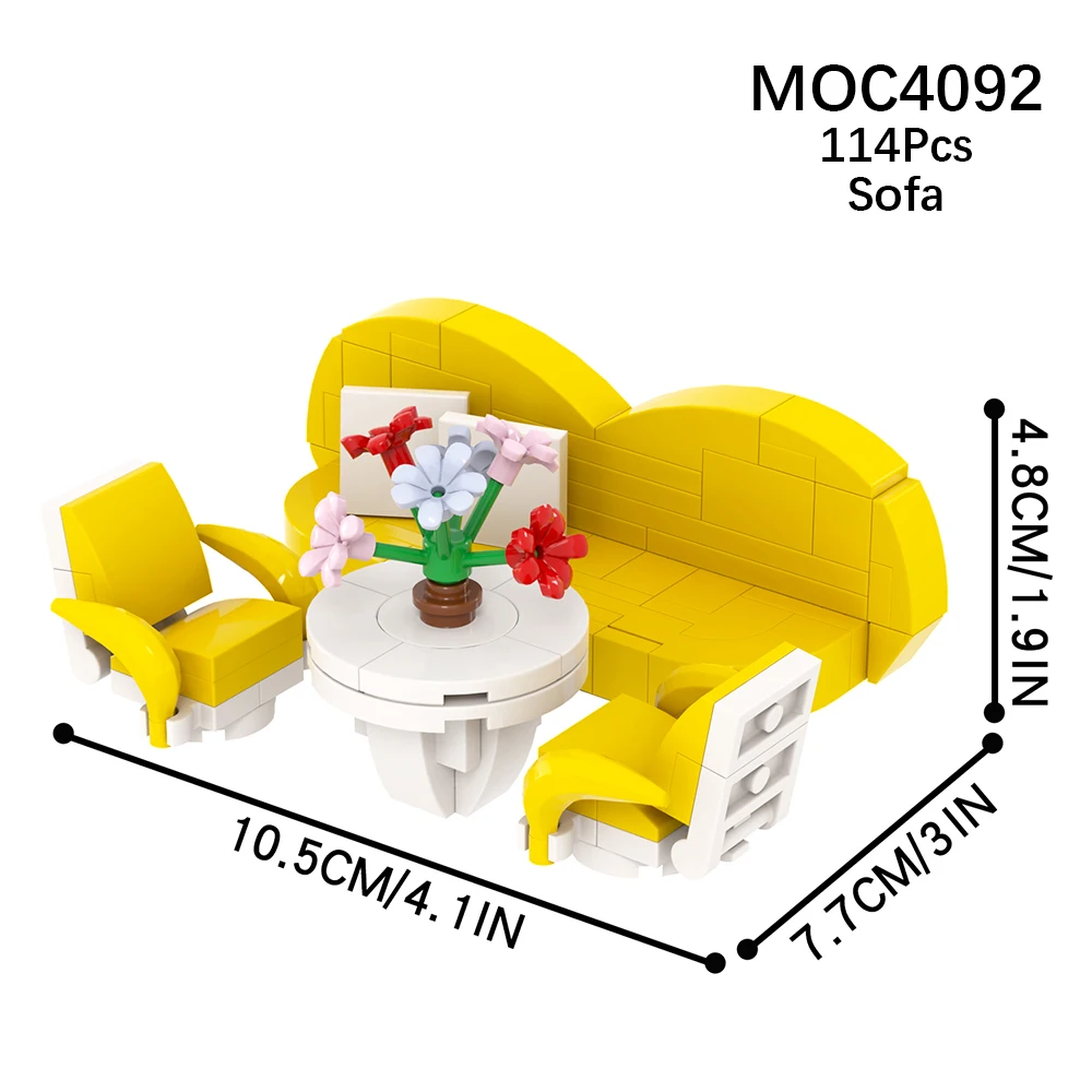 MOOXI Miesto Namų Baldai, Sofa-Nustatyti Modelis Bloko Pastatas 