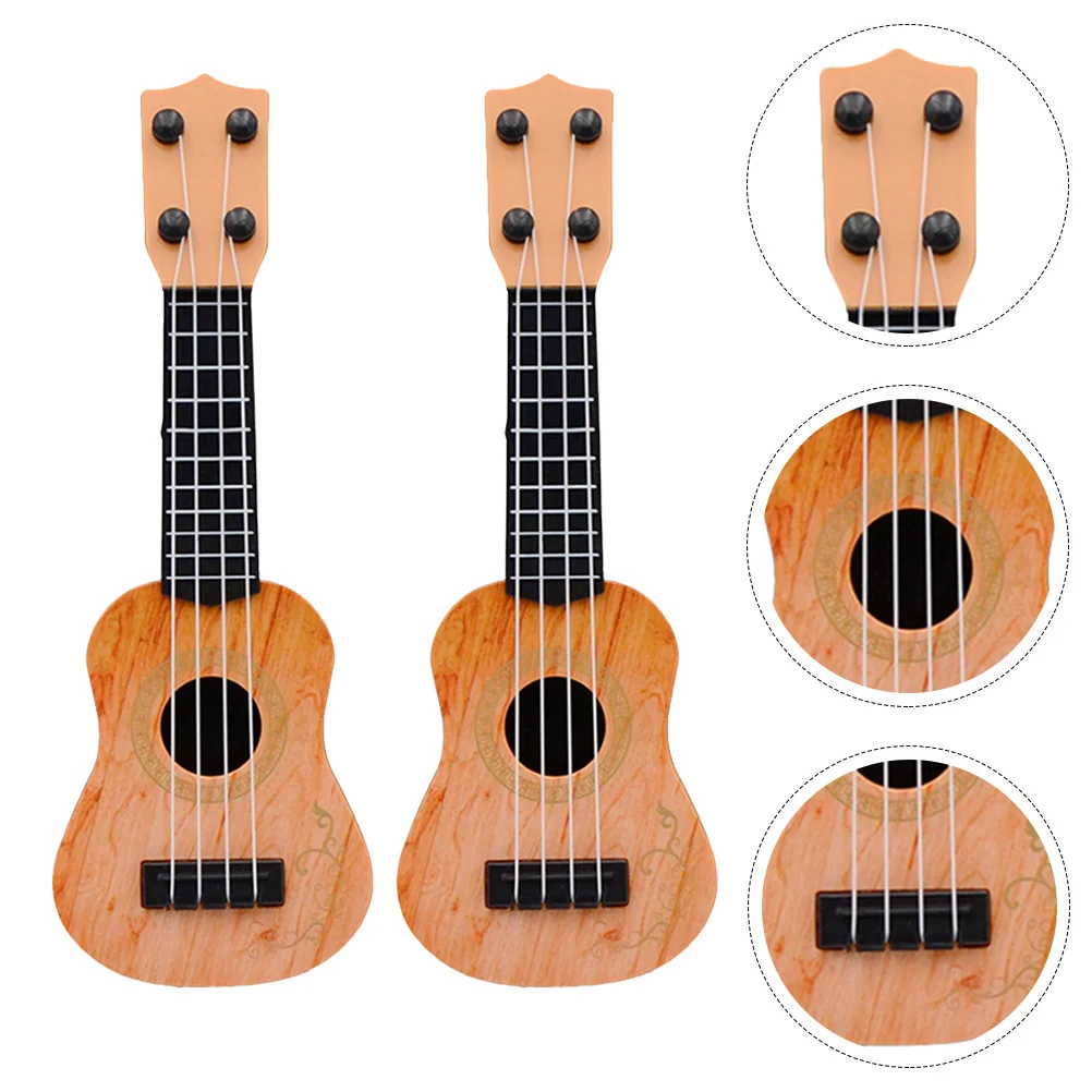 2 Vnt Berniukas Bamblys Toyss Gitara Pradedantiesiems Bamblys Muzikos Instrumentas, Žaislai, Modeliai, Anksti Švietimo Plastiko Vaikai