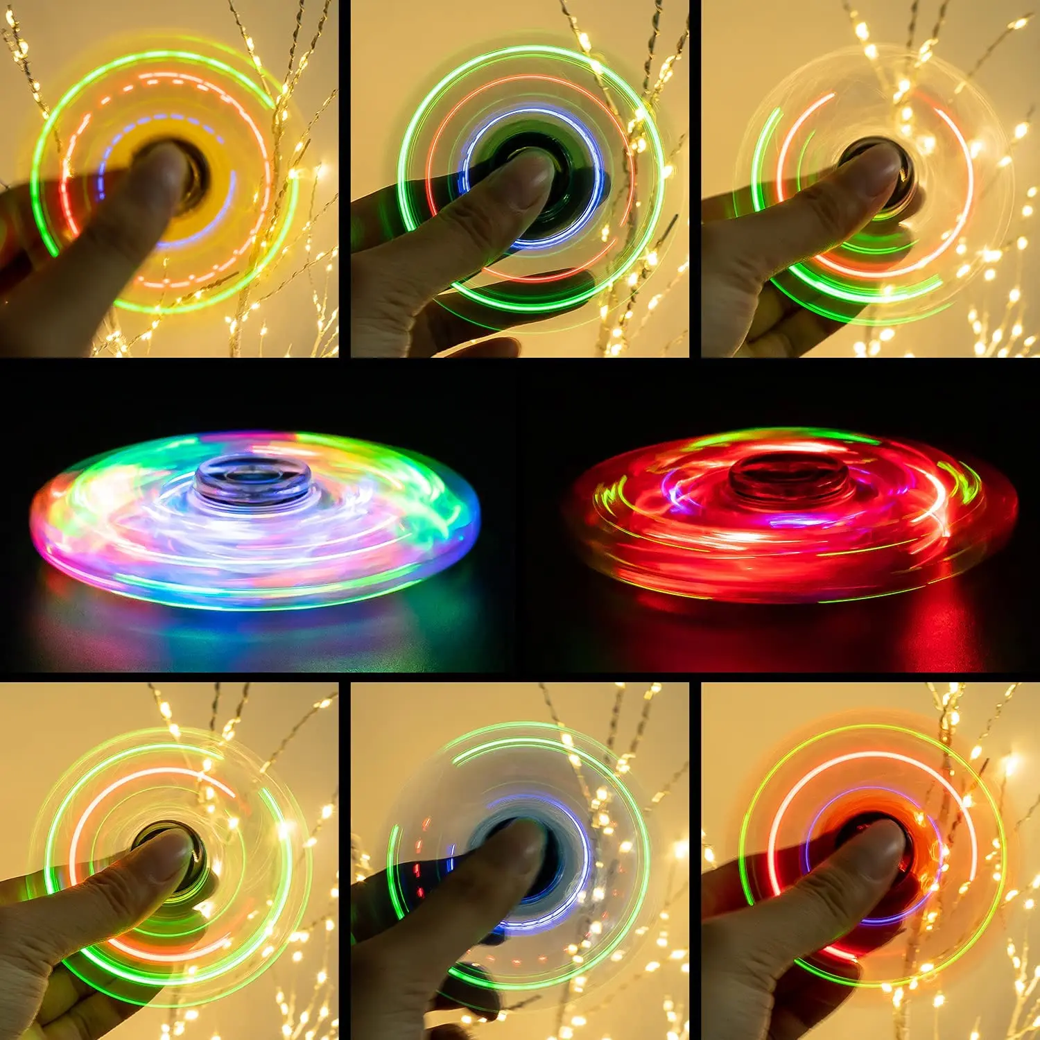 LED Šviesos Piršto Žaislas Švyti Tamsoje Fidget Suktuko Piršto Žaislas Vertus Suktuko Stresas, Nerimas Reljefas ir Mažinimo Vaikams
