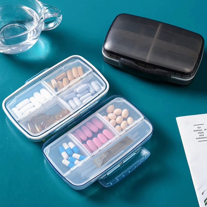 Didelis Medicinos Tabletes 8 Langelis Tinklų Tabletes Indelio Vandeniui Tablečių Laikymo Dėžutė Tabletes Organizatorius Tablet Moteriška Skrybėlaitė Atveju Narkotikų Dozatoriumi