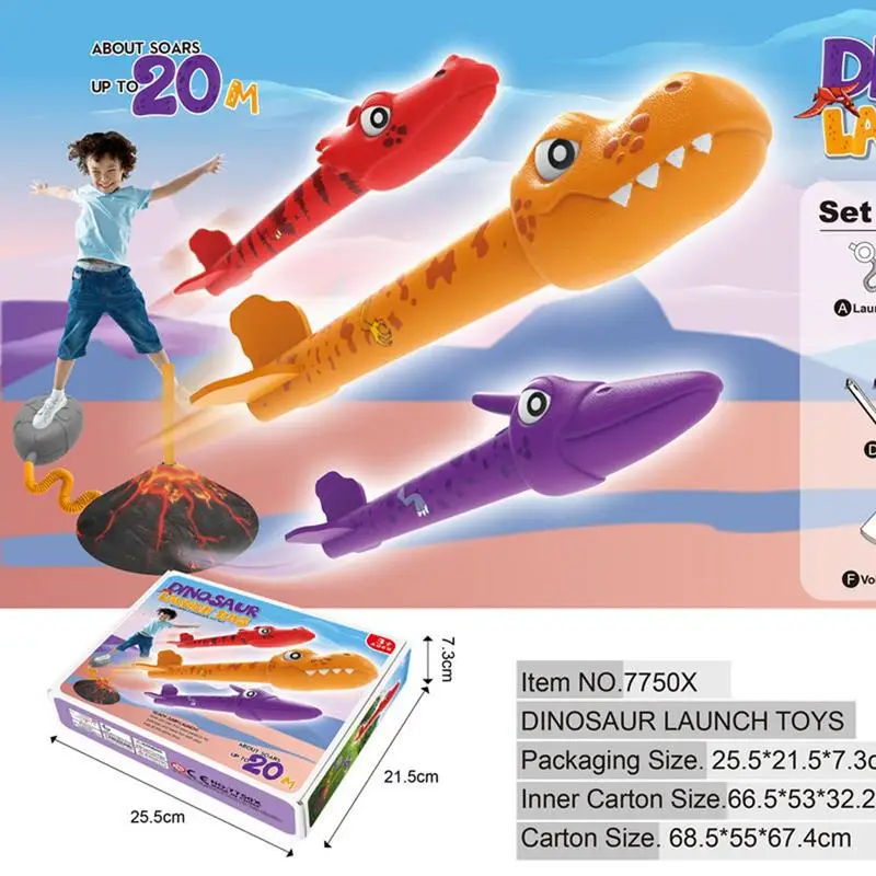 Dinozaurų Raketų Paleidimo Vaikų Dinozaurų Paleidimo Lauko Žaislų Sklandžiai Vaikų Lauko Žaislas Kiemą, Terasą Ir Sodą