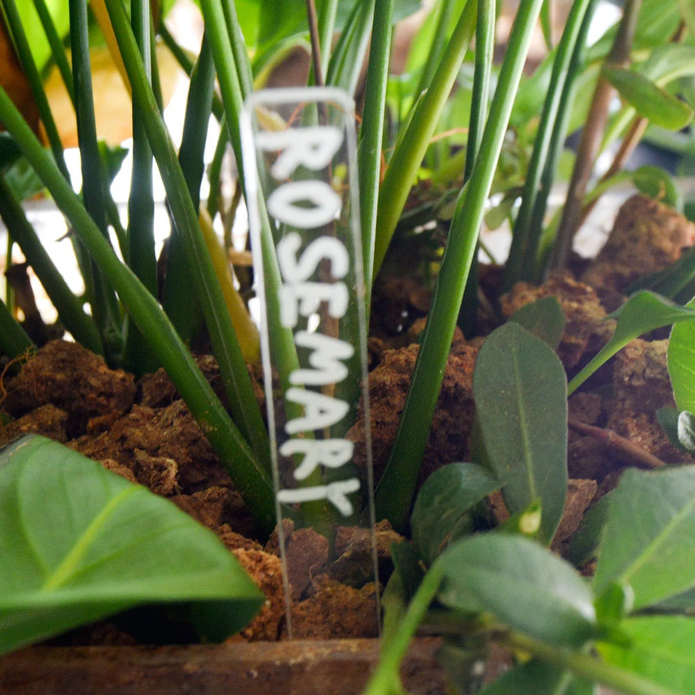 13pcs Žolė Pasirašyti Augalų Etiketės Žymeklis Parkeris Nustatyti Vazonas Augalų Žymeklį Eco-friendly Akrilo T-Tipo Skaidrus, Sodo Dekoravimui