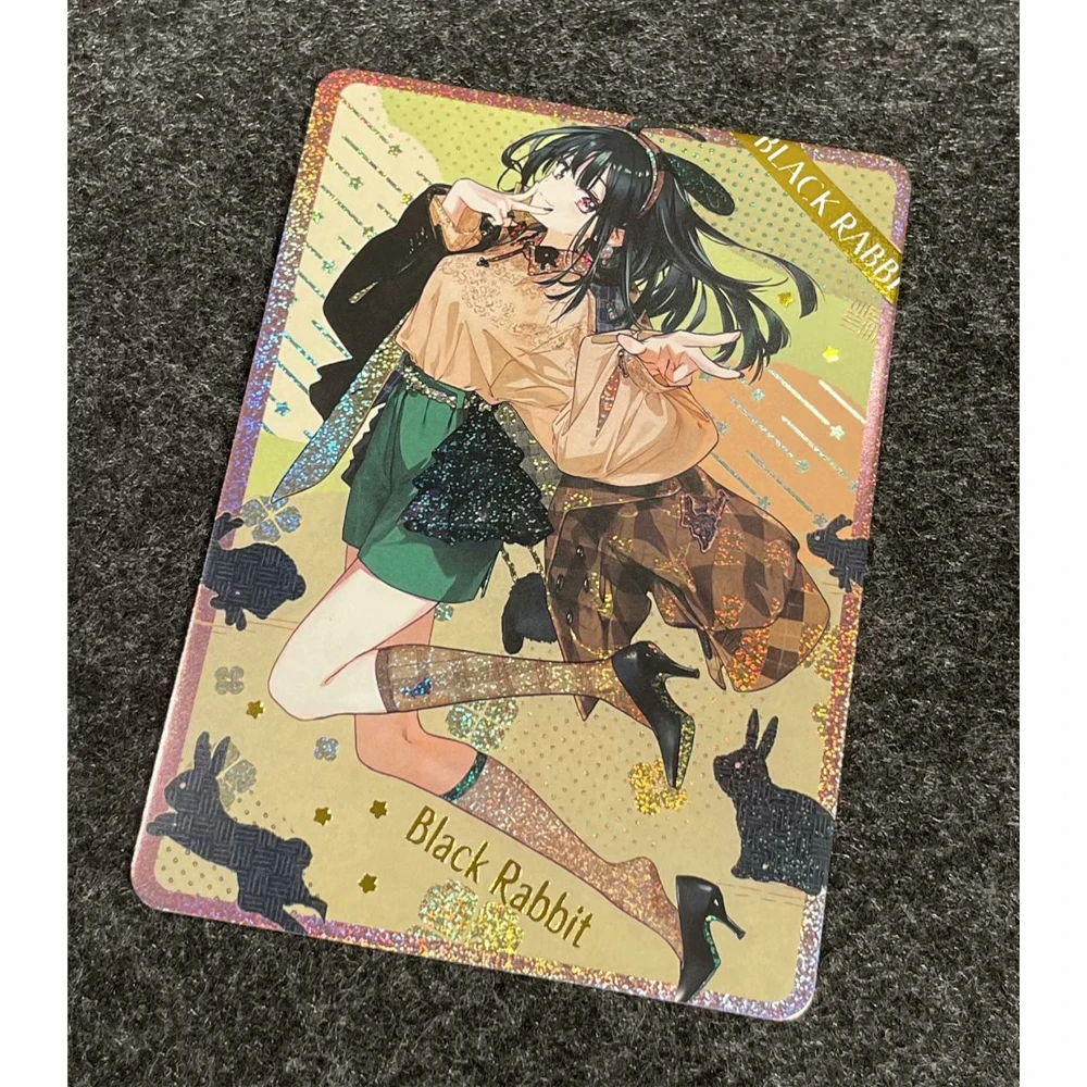 2vnt/komplektas Anime Merginos Refrakcija Spalva Flashs Kortelės ACG Kawaii Seserys Žaidimas Anime Kolekcija Korteles 