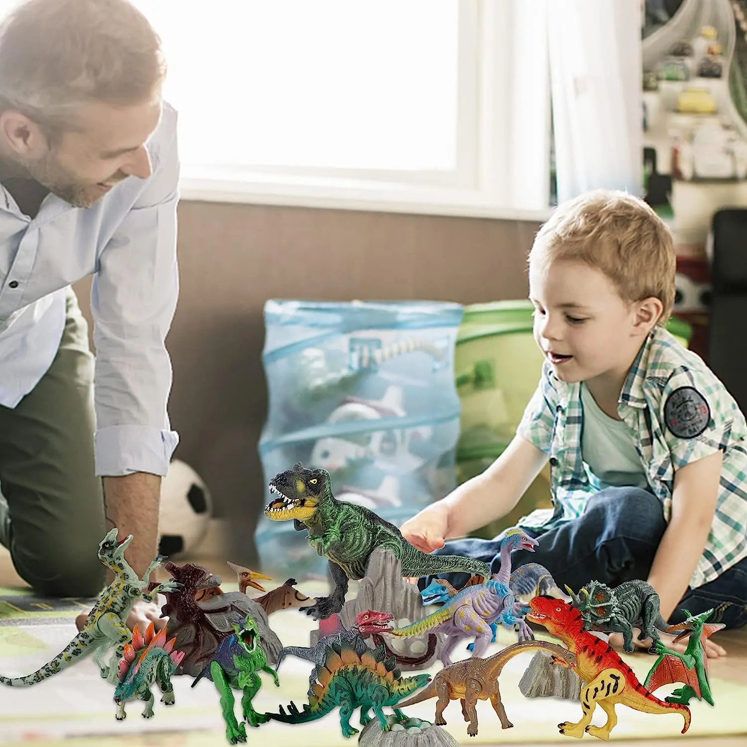 3-7 Colių Dinozaurų Duomenys 4-11Pcs Plastiko Dinozaurų Žaislai Berniukai & Mergaites - yra 