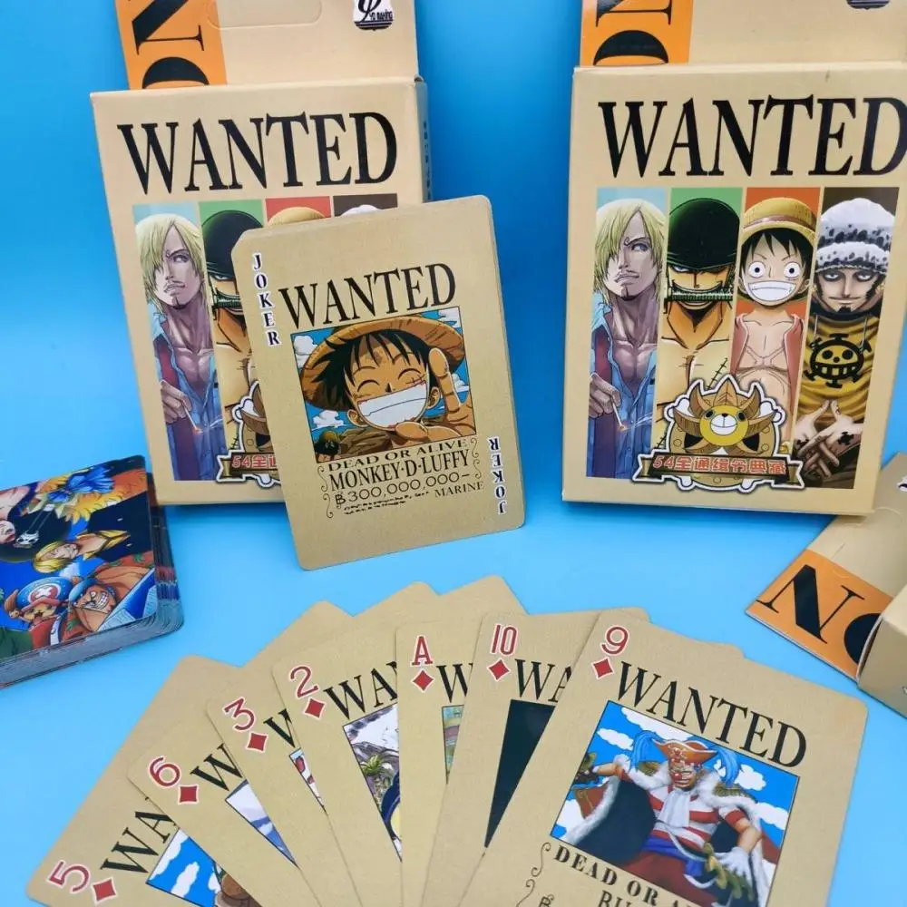 54Pcs/box One Piece Anime Žaisti Kortų Pokerio Animacinių filmų Kawaii Laisvalaikio Pramogų, įdomus Žaidimas, stalo žaidimai, Pokerio, Kortas, Dovanos, Žaislai
