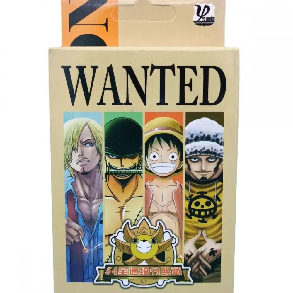 54Pcs/box One Piece Anime Žaisti Kortų Pokerio Animacinių filmų Kawaii Laisvalaikio Pramogų, įdomus Žaidimas, stalo žaidimai, Pokerio, Kortas, Dovanos, Žaislai