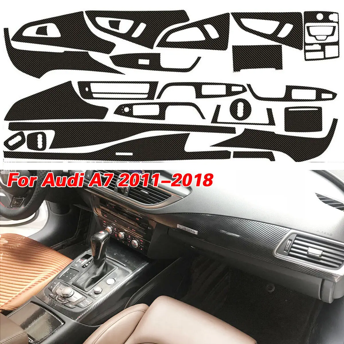 Audi A7 S 2011-2018 5D Anglies Pluošto Raštas 