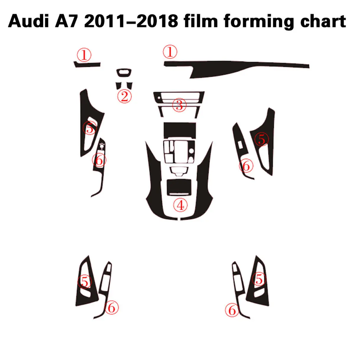Audi A7 S 2011-2018 5D Anglies Pluošto Raštas 