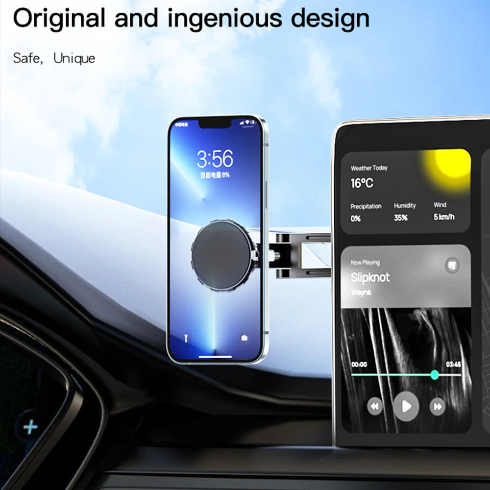Magnetinio Automobilinis Telefono Laikiklis Tesla Modelis 3 Modelis Y keičiamo dydžio ABS 3M Klijai Universalus Paslėptas Plūduriuojantis Ekranas telefono Mount