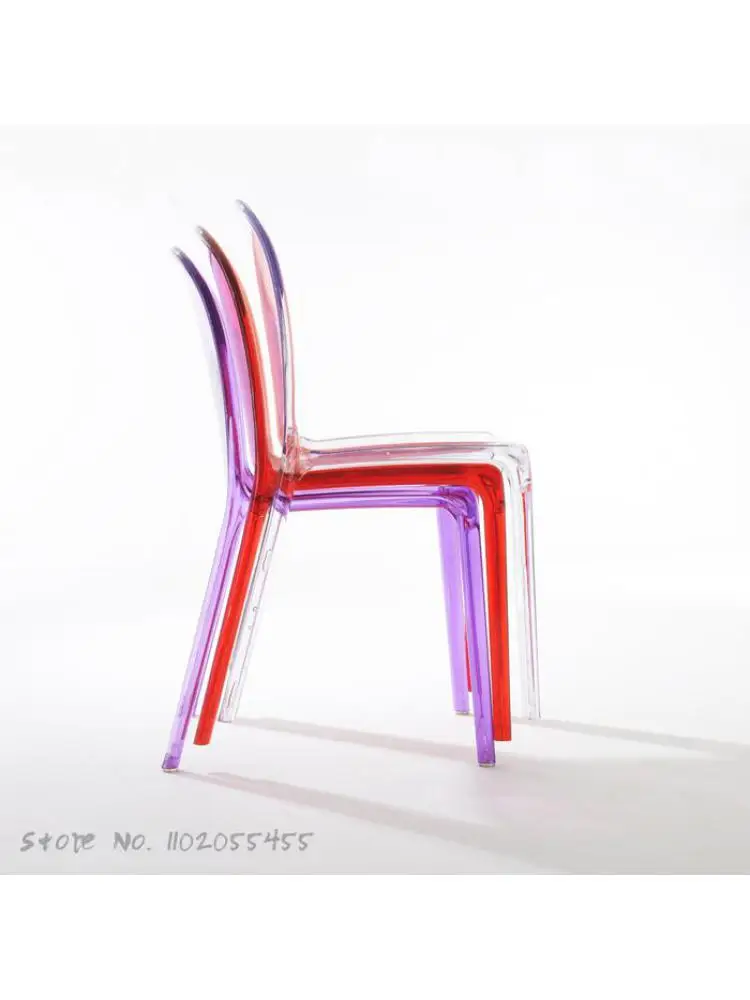 Šiaurės kūrybos skaidrus išmatose akrilo modernus minimalistinio kristalų makiažo kėdė, ju raudona ins kėdės plastikinė maitinimo kėdutė
