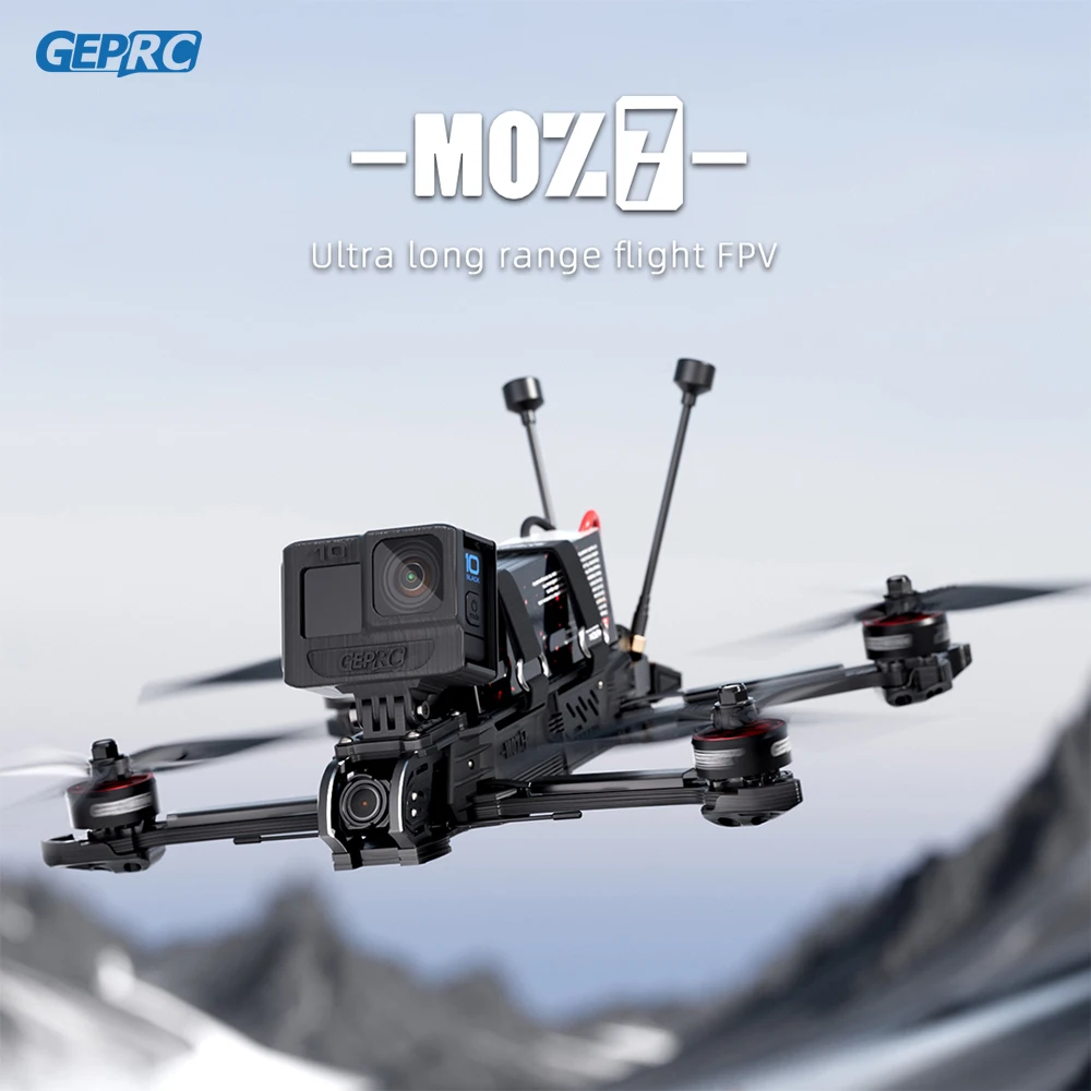 GEPRC MOZ7 HD Wasp Ilgo Nuotolio FPV 6S 1280KV 4K/120fps Built-in Bluetooth 