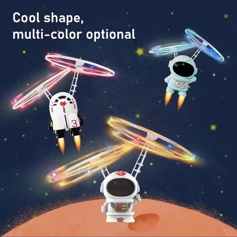 2023 Vaikai Skraidantis Robotas Astronautas Žaislas Orlaivių Ranka-Reguliuojamas Drone Interaktyvių su Šviesos Lauko Žaislai Berniukams, Mergaitėms Dovanų