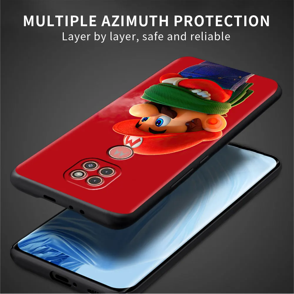 Bros Super Mario Atveju, Motorola G60 G30 G22 G51 G71 Vienas Sintezės Plius Kraštas 20 Lite 30 G9 Žaisti G50 G72 Silikono Telefono Dangtelį Rubisafe