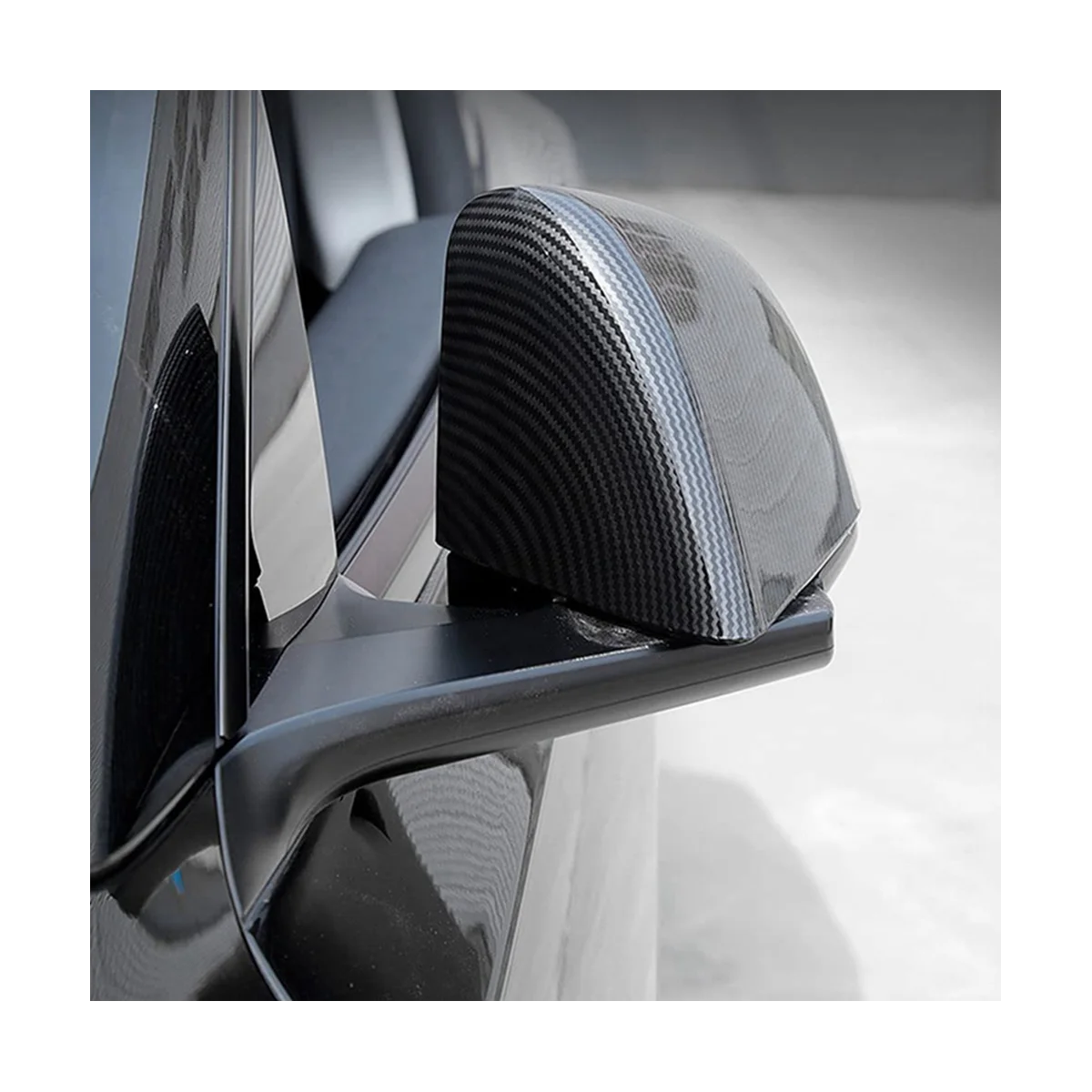 Šoniniai galinio vaizdo Veidrodėliai Padengti Apdaila už 2021 2022 Tesla Model Y Išoriniai Priedai, ABS Blizgesio Anglies Pluošto