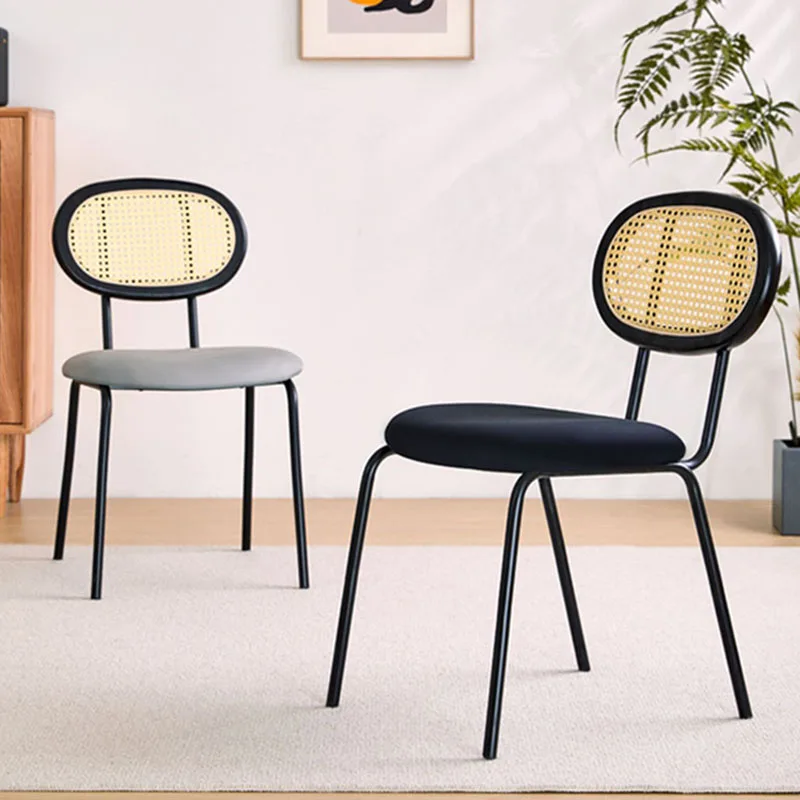 Metalo Šiuolaikinio Valgomojo Kėdės Žalia Pagalvėlė Salonas Juoda Valgomojo Kėdės Dizaineris Šiuolaikinės Sillas Para Sala De Estar Baldai