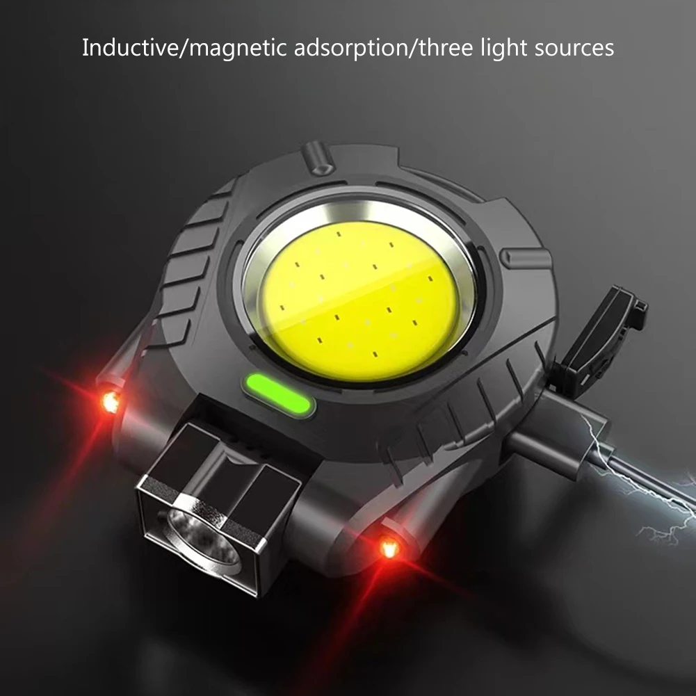 6WCOB XPE Mini Žibintuvėlis Galvos Montuojamas Daugiafunkcis LED Bžūp Įrašą Lempos Lengvas Plastiko Reguliuoti Kampas Važiavimo Dviračiu